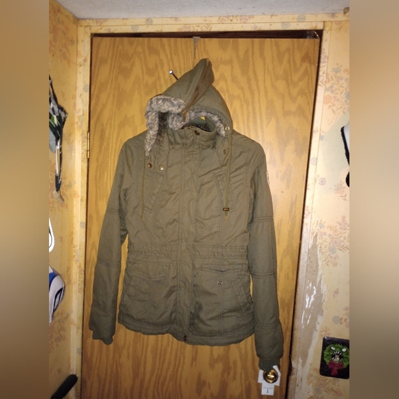 American Eagle Outfitters Jacket Mens Size Small Green Full Zip Polyester Lined - Picture 1 of 16